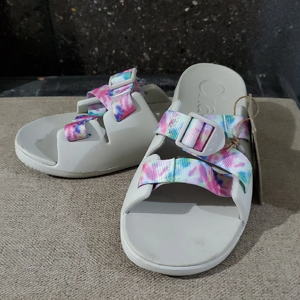 Chaco Kids Sandals with Multicolor Straps Blue Pink Yellow Purple